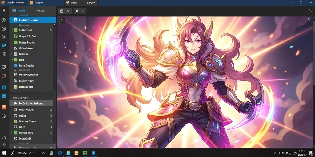 Screenshot menunjukkan tampilan level pertama yang penuh warna.